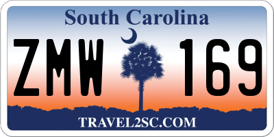 SC license plate ZMW169