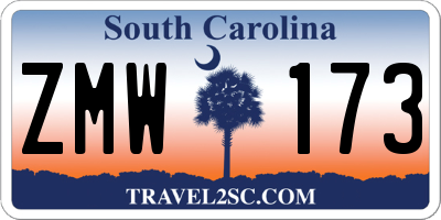 SC license plate ZMW173