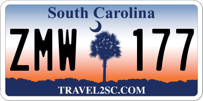 SC license plate ZMW177