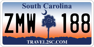 SC license plate ZMW188