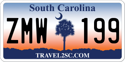 SC license plate ZMW199