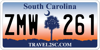 SC license plate ZMW261