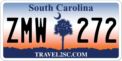 SC license plate ZMW272