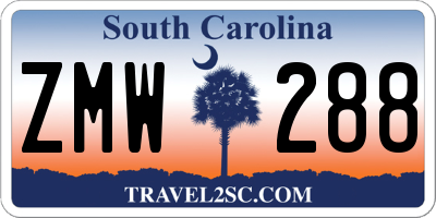 SC license plate ZMW288