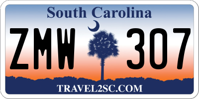 SC license plate ZMW307