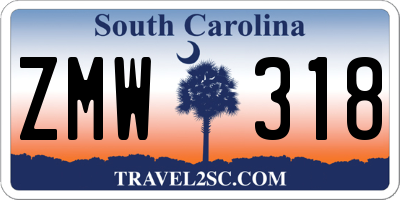 SC license plate ZMW318