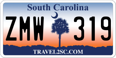 SC license plate ZMW319