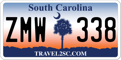 SC license plate ZMW338