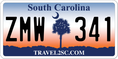 SC license plate ZMW341