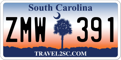 SC license plate ZMW391