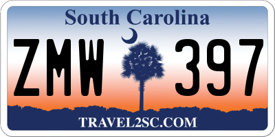 SC license plate ZMW397