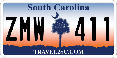 SC license plate ZMW411