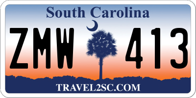 SC license plate ZMW413