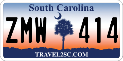 SC license plate ZMW414
