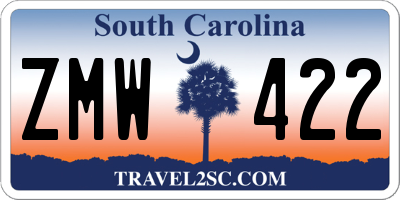SC license plate ZMW422
