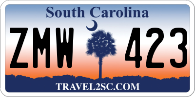 SC license plate ZMW423