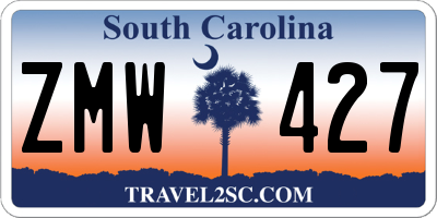SC license plate ZMW427