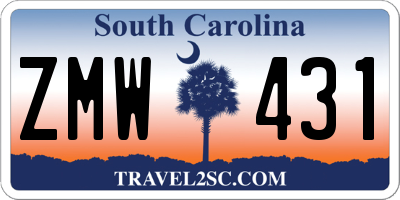 SC license plate ZMW431