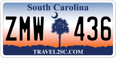 SC license plate ZMW436