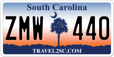 SC license plate ZMW440