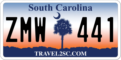 SC license plate ZMW441
