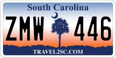 SC license plate ZMW446