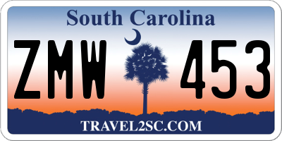 SC license plate ZMW453