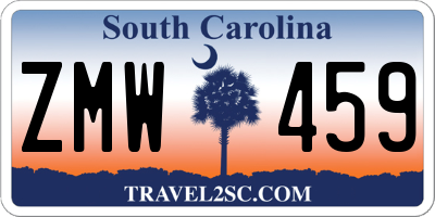 SC license plate ZMW459