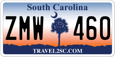 SC license plate ZMW460