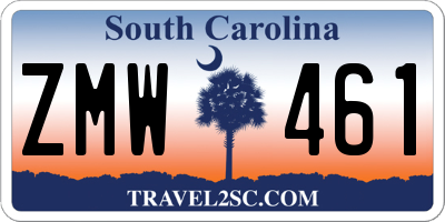 SC license plate ZMW461