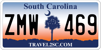 SC license plate ZMW469
