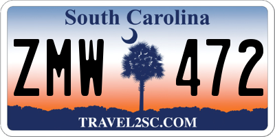 SC license plate ZMW472