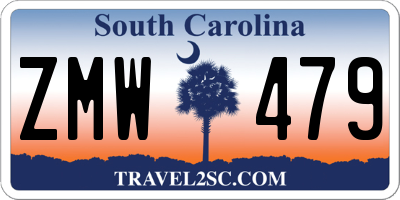 SC license plate ZMW479