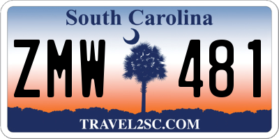 SC license plate ZMW481