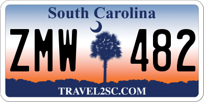 SC license plate ZMW482