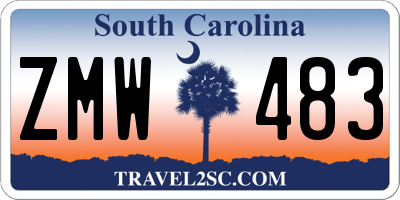 SC license plate ZMW483