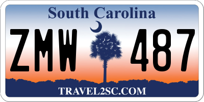 SC license plate ZMW487