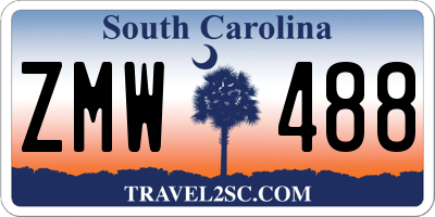 SC license plate ZMW488