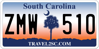SC license plate ZMW510