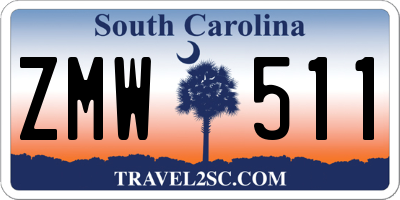 SC license plate ZMW511