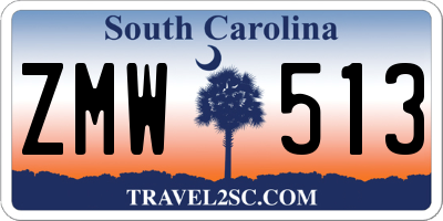 SC license plate ZMW513