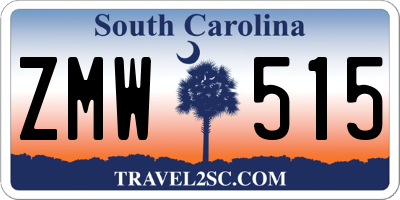 SC license plate ZMW515