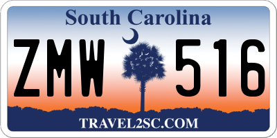 SC license plate ZMW516
