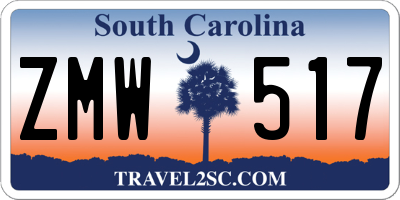 SC license plate ZMW517