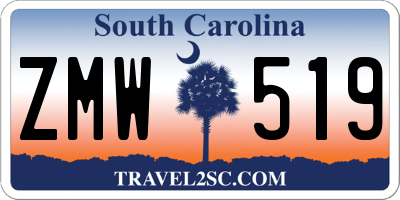 SC license plate ZMW519