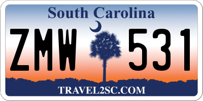 SC license plate ZMW531