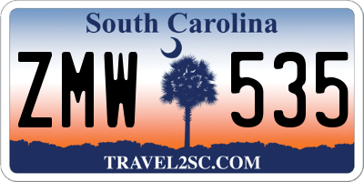 SC license plate ZMW535
