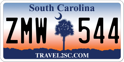 SC license plate ZMW544