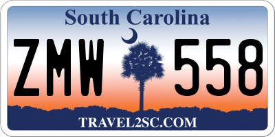 SC license plate ZMW558