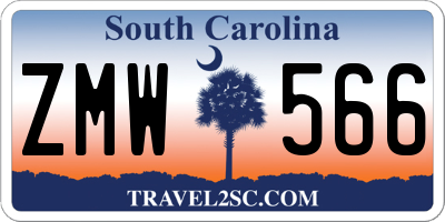 SC license plate ZMW566